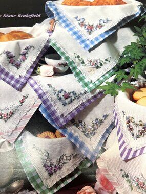 Tea Time Bread Cloths Cross-Stitch Pattern Leaflet By Diane Brakefield